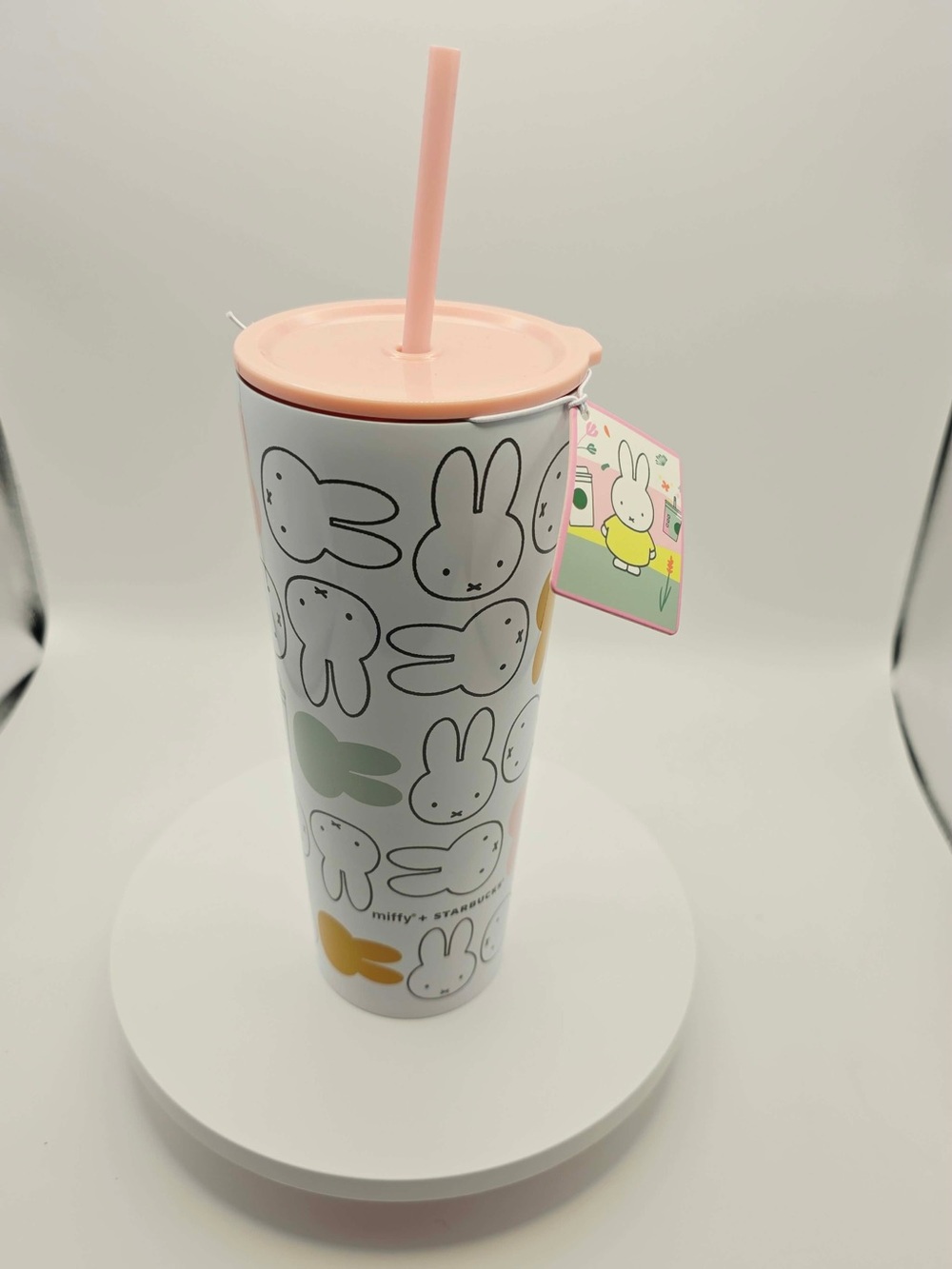 NWT Starbucks x Miffy Reusable Cold Cup Tumbler - Lid & Straw, Fast Shipping!
